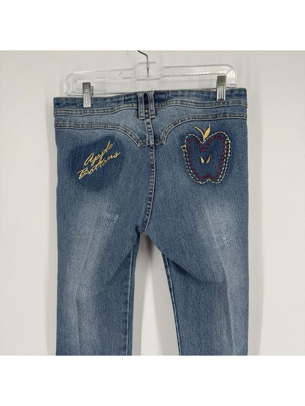 Vintage Apple Bottom jeans womens 10 90s y2k crop capris denim low rise stretch
